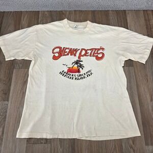 Vintage Sneaky Pete's Treasure Island Florida T Shirt Belton Single Stitch Large